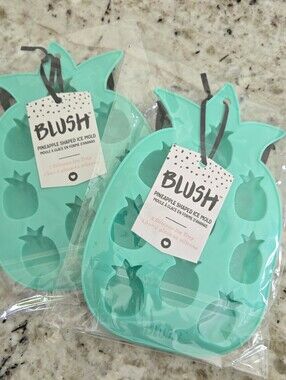 Blush Pineapple Ice Mold Set Of 2 NEW